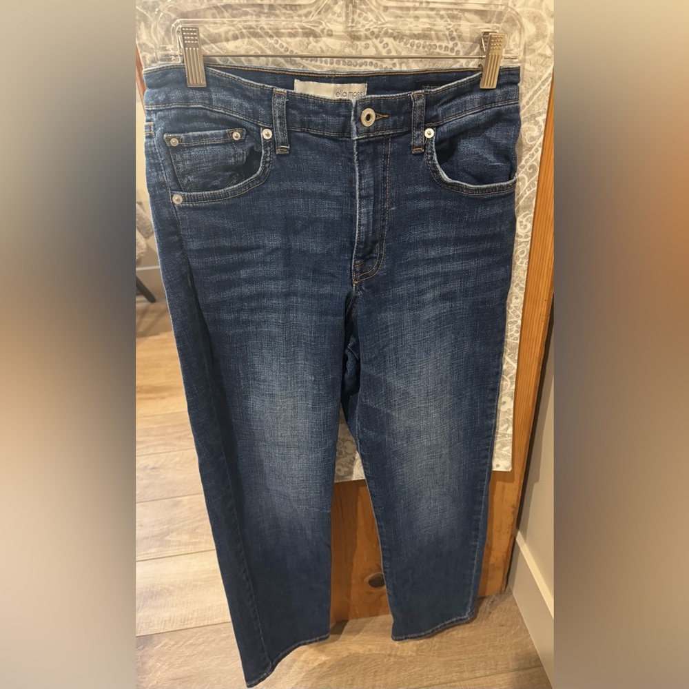 Ella Moss Dark Blue Denim Jeans high rise ankle